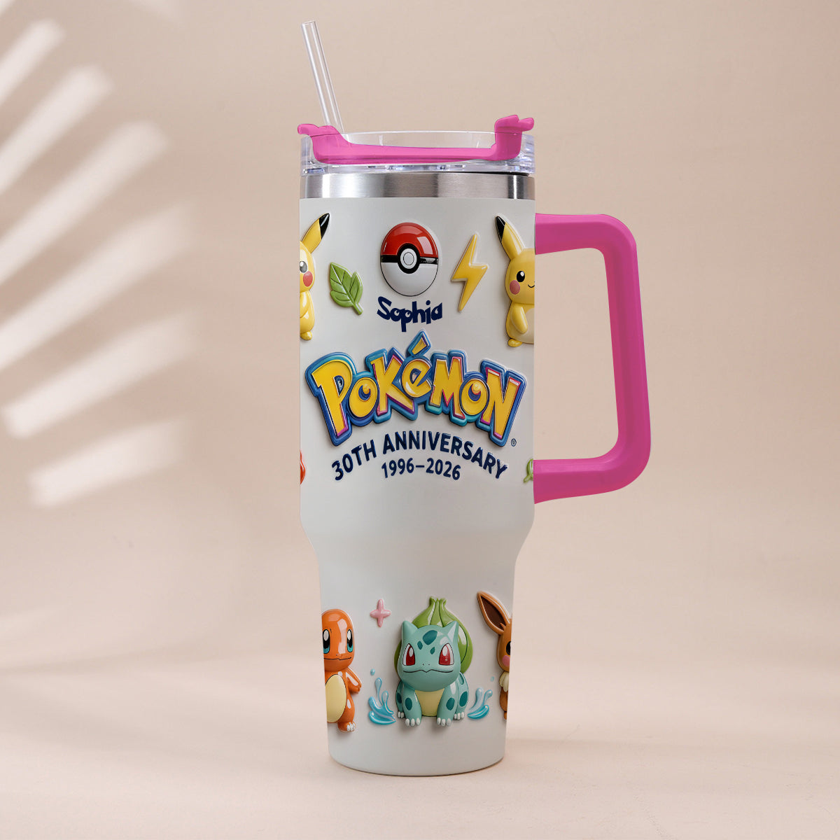 Monster Trainer 30th Anniversary - Personalized Monster Trainer Tumbler With Handle