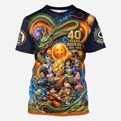 The Strongest 40th Anniversary - Personalized Seven Balls All Over Shirt