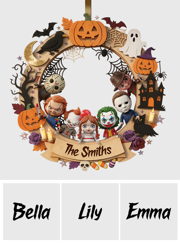 Happy Halloween - Personalized Horror Character Custom Shaped Wood Sign
