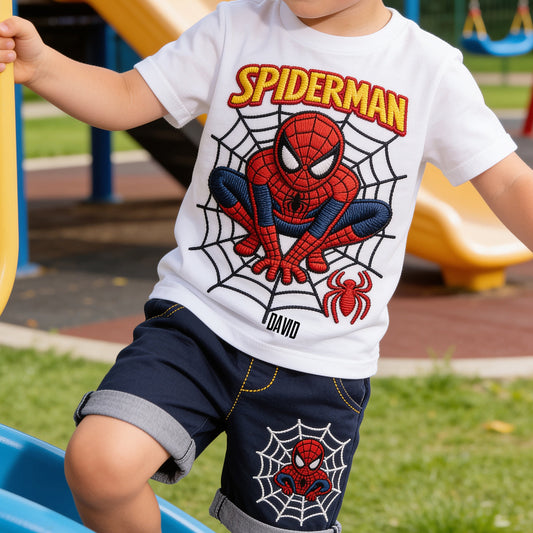 Spider Friend - Personalized Spider-Verse Kid T-shirt & Shorts