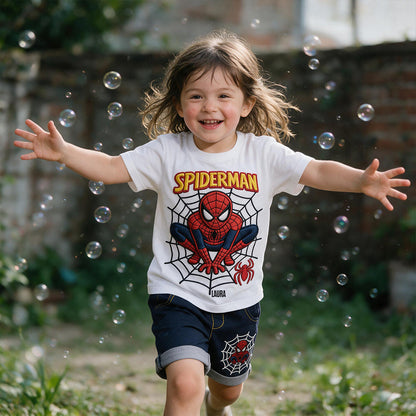 Spider Friend - Personalized Spider-Verse Kid T-shirt & Shorts