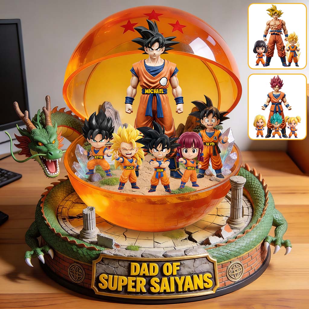 Best Dad Ever - Personalized Seven Balls Custom Shaped Acrylic Plaque