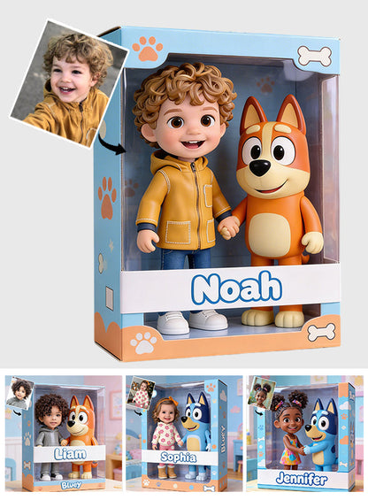 Custom Any Photo - Personalized Blue Dog Custom Shaped Acrylic Plaque