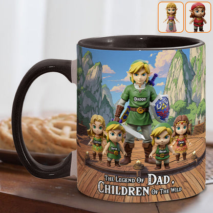 Legend Of Dad - Personalized The Hero's Legend Accent Mug