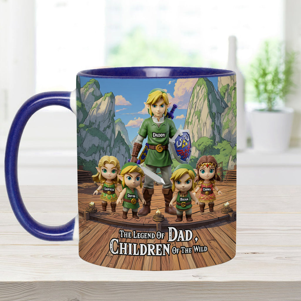 Legend Of Dad - Personalized The Hero's Legend Accent Mug