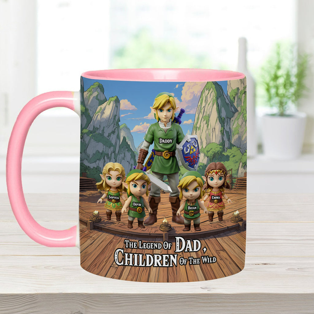 Legend Of Dad - Personalized The Hero's Legend Accent Mug