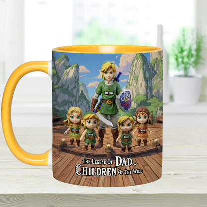 Legend Of Dad - Personalized The Hero's Legend Accent Mug