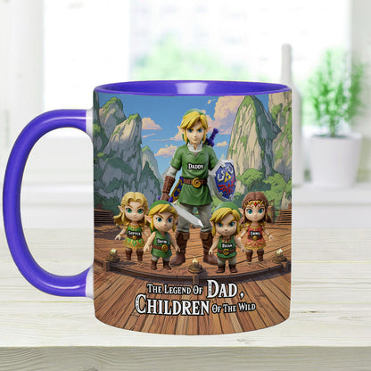 Legend Of Dad - Personalized The Hero's Legend Accent Mug