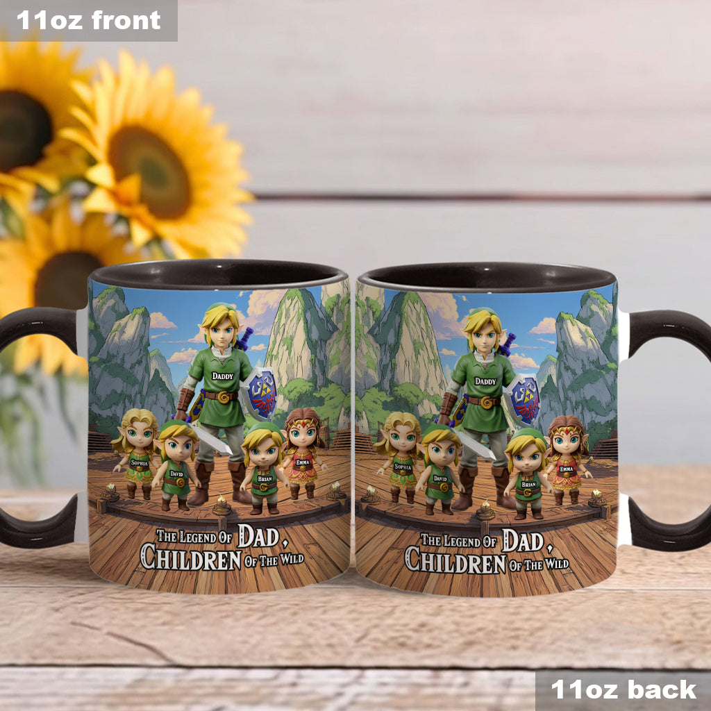 Legend Of Dad - Personalized The Hero's Legend Accent Mug