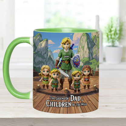 Legend Of Dad - Personalized The Hero's Legend Accent Mug