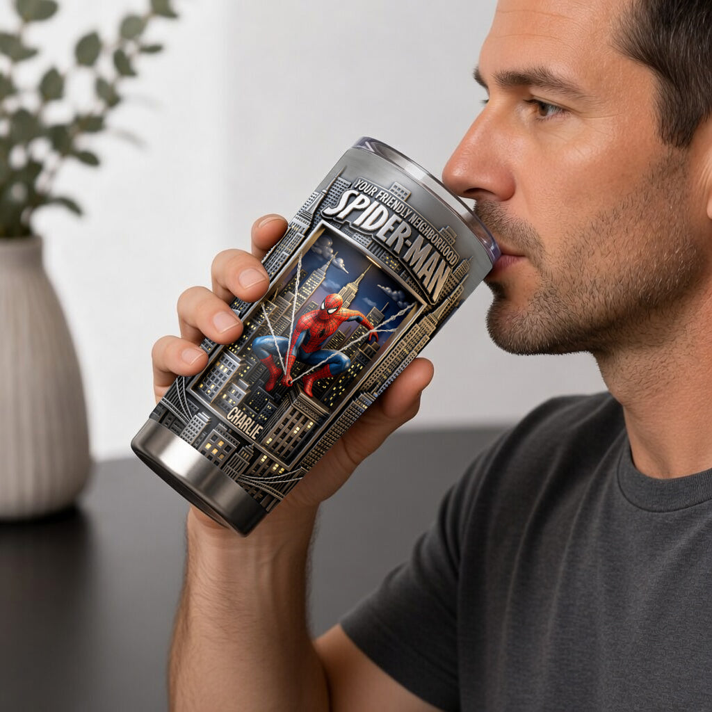 Your Friendly Neighborhood - Personalized Spider Tumbler
