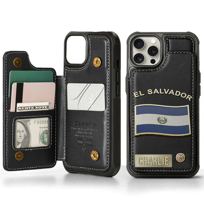 Proud El Salvador - Personalized Expats Wallet Phone Case