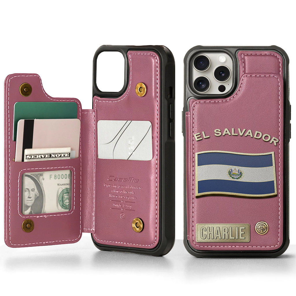 Proud El Salvador - Personalized Expats Wallet Phone Case