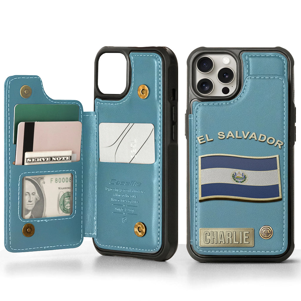 Proud El Salvador - Personalized Expats Wallet Phone Case
