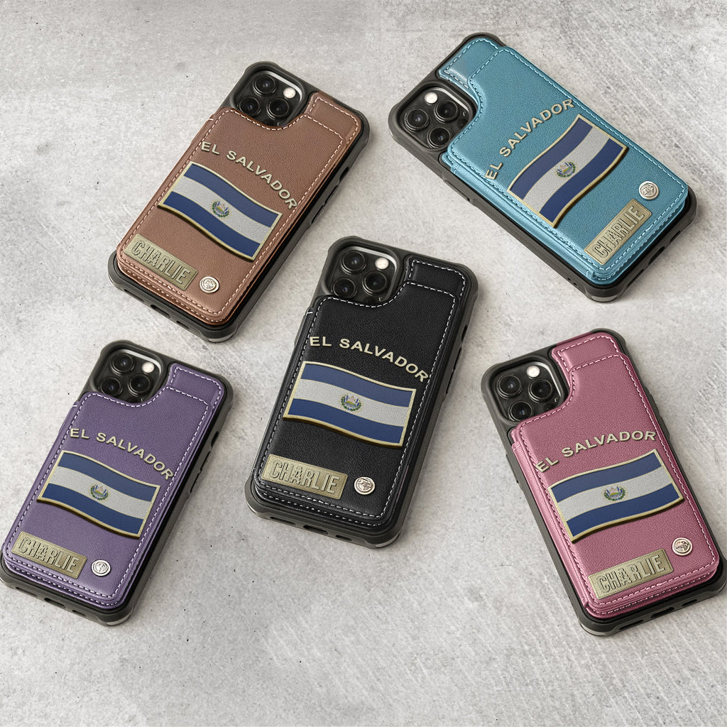 Proud El Salvador - Personalized Expats Wallet Phone Case