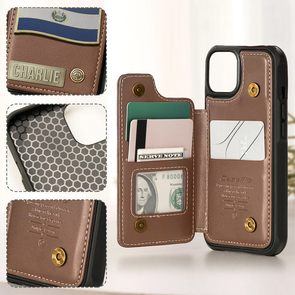 Proud El Salvador - Personalized Expats Wallet Phone Case