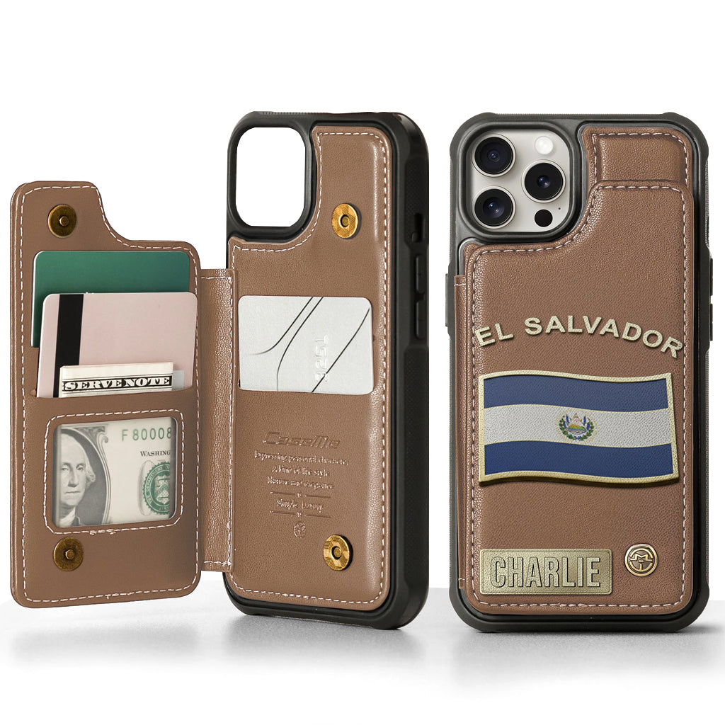 Proud El Salvador - Personalized Expats Wallet Phone Case