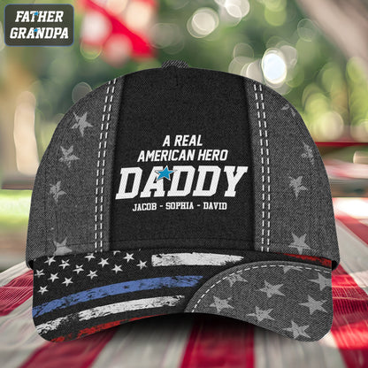 American Hero Dad - Personalized Father Classic Cap