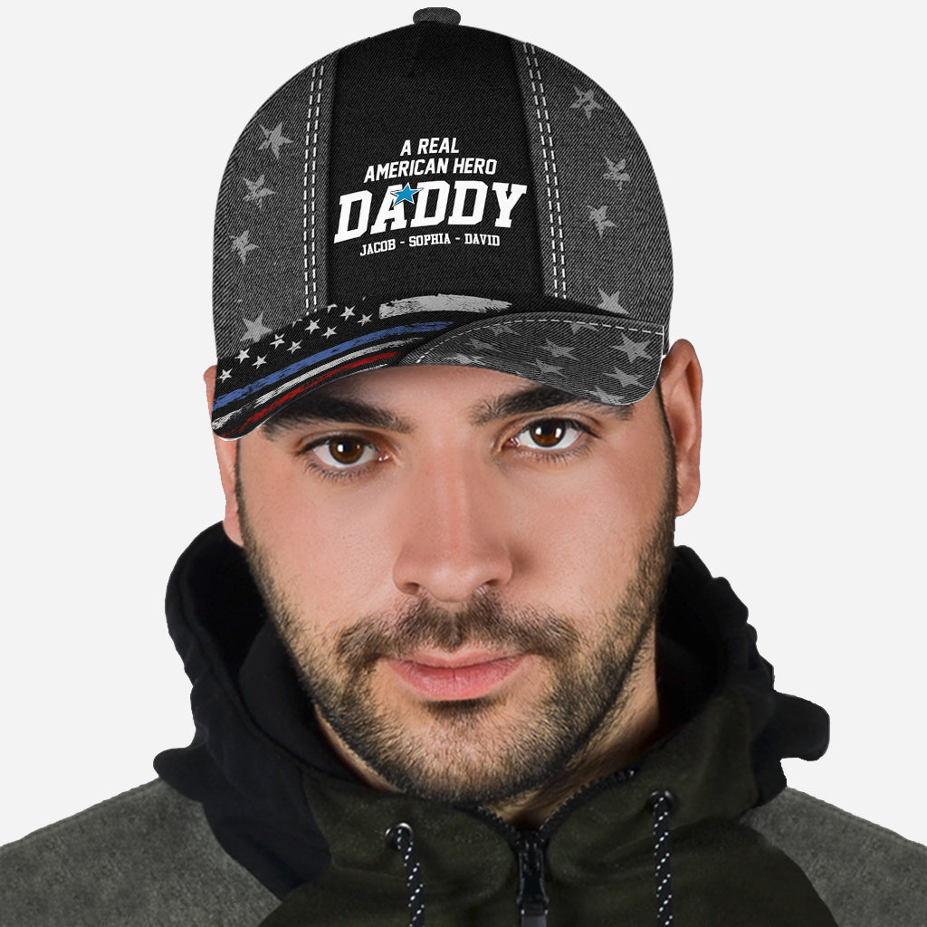 American Hero Dad - Personalized Father Classic Cap
