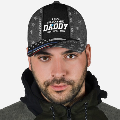 American Hero Dad - Personalized Father Classic Cap
