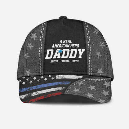 American Hero Dad - Personalized Father Classic Cap