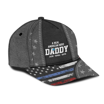 American Hero Dad - Personalized Father Classic Cap