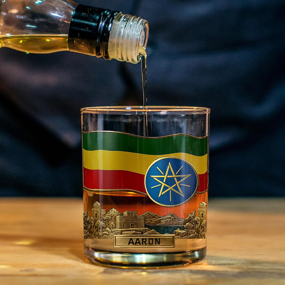 Proud Ethiopian - Personalized Expats Whiskey Decanter Set