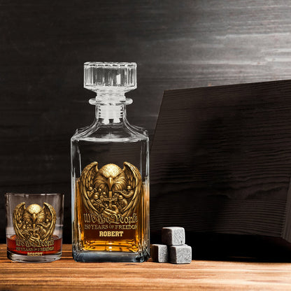 250 Years of Freedom We The People - Personalized Veteran Whiskey Decanter Set