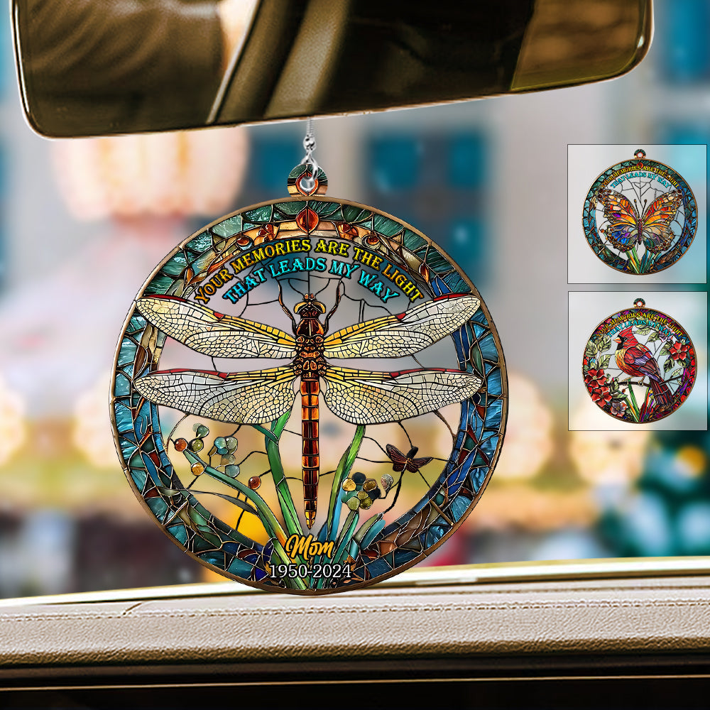 Your Memories Are The Light That Leads My Way - Personalized Memorial Car Ornament