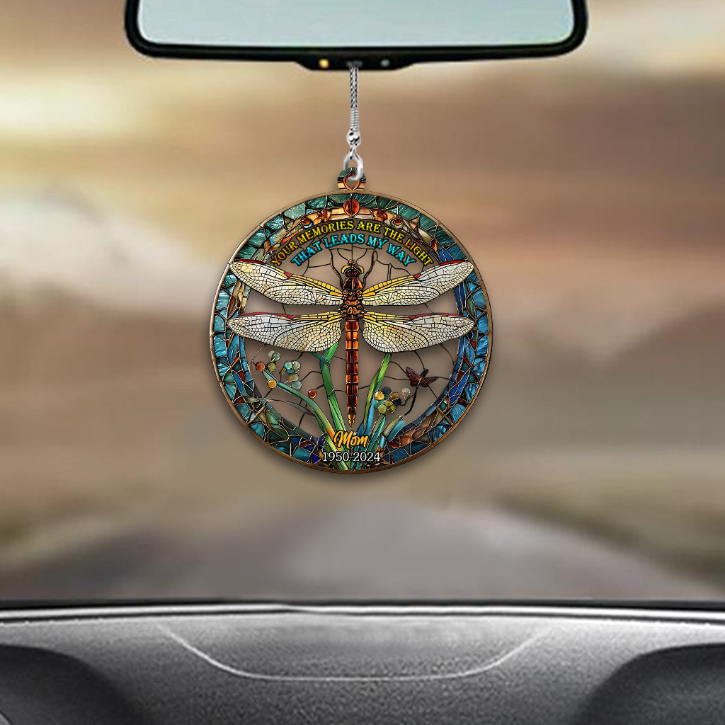 Your Memories Are The Light That Leads My Way - Personalized Memorial Car Ornament