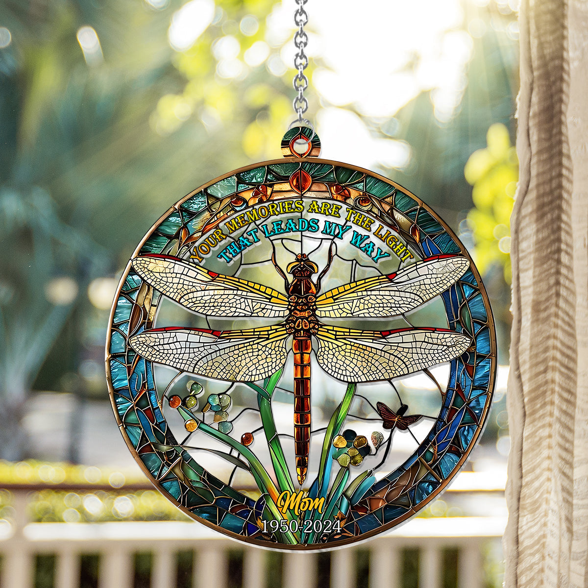 Your Memories Are The Light That Leads My Way - Personalized Memorial Window Hanging Suncatcher Ornament