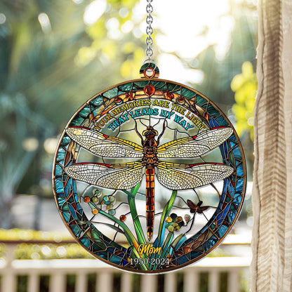 Your Memories Are The Light That Leads My Way - Personalized Memorial Window Hanging Suncatcher Ornament