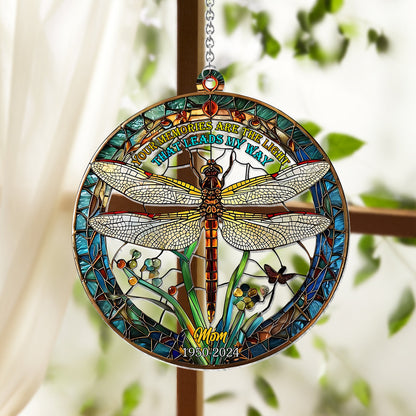 Your Memories Are The Light That Leads My Way - Personalized Memorial Window Hanging Suncatcher Ornament
