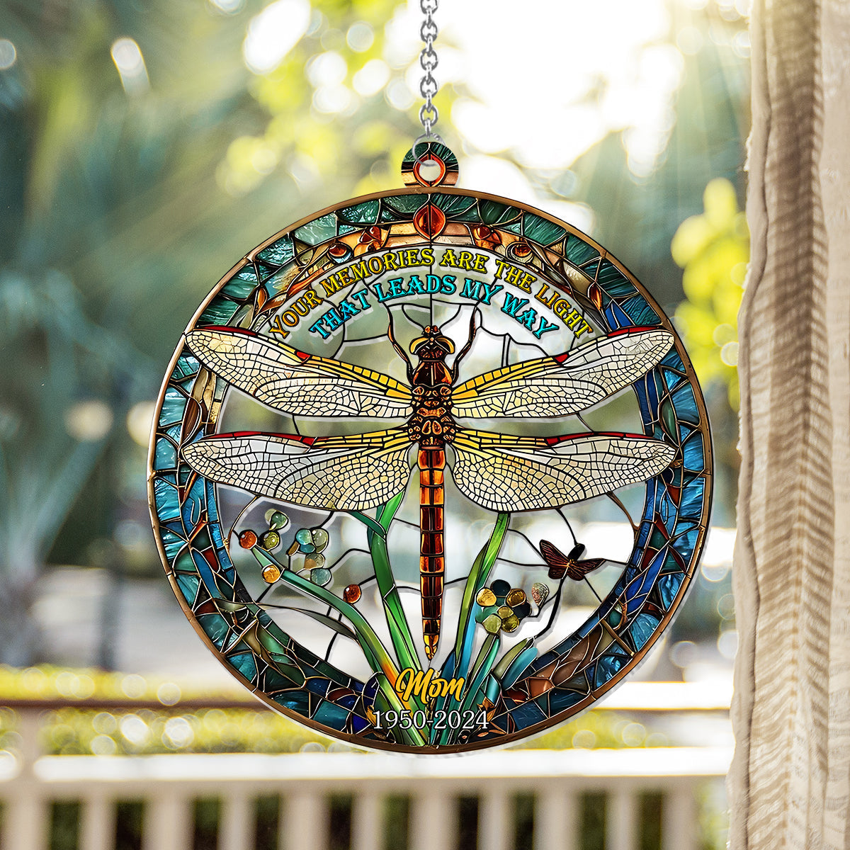 Your Memories Are The Light That Leads My Way - Personalized Memorial Window Hanging Suncatcher Ornament