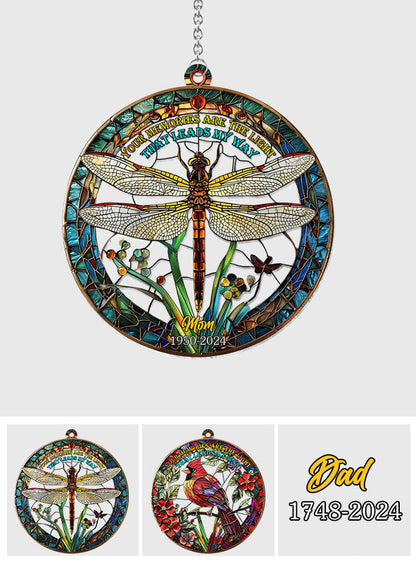 Your Memories Are The Light That Leads My Way - Personalized Memorial Window Hanging Suncatcher Ornament