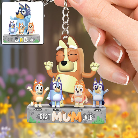 Cool Mum And Dad - Personalized Mother Custom Shaped Keychain