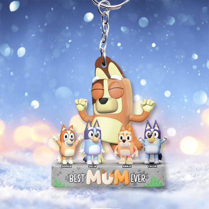Cool Mum And Dad - Personalized Mother Custom Shaped Keychain