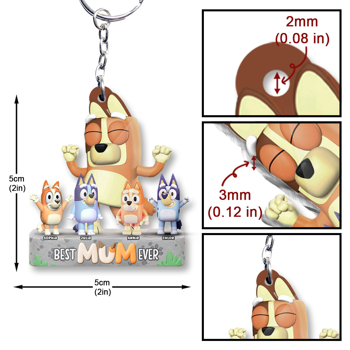 Cool Mum And Dad - Personalized Mother Custom Shaped Keychain