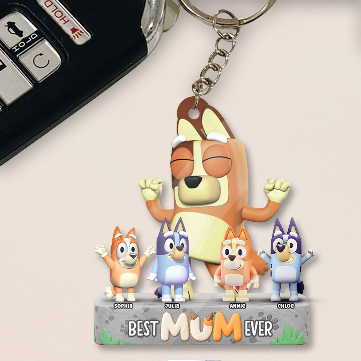 Cool Mum And Dad - Personalized Mother Custom Shaped Keychain