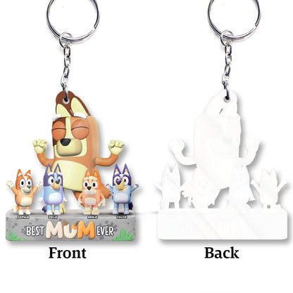 Cool Mum And Dad - Personalized Mother Custom Shaped Keychain