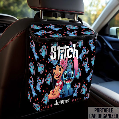 Ohana In The Car - Personalized Ohana Portable Car Trash Can/ Organizer