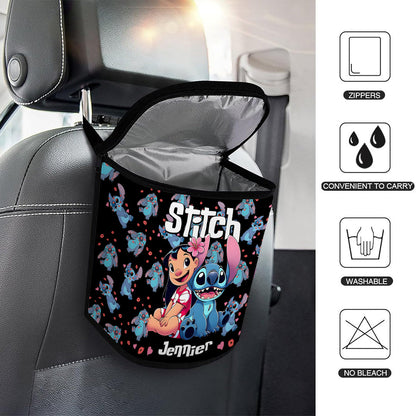 Ohana In The Car - Personalized Ohana Portable Car Trash Can/ Organizer