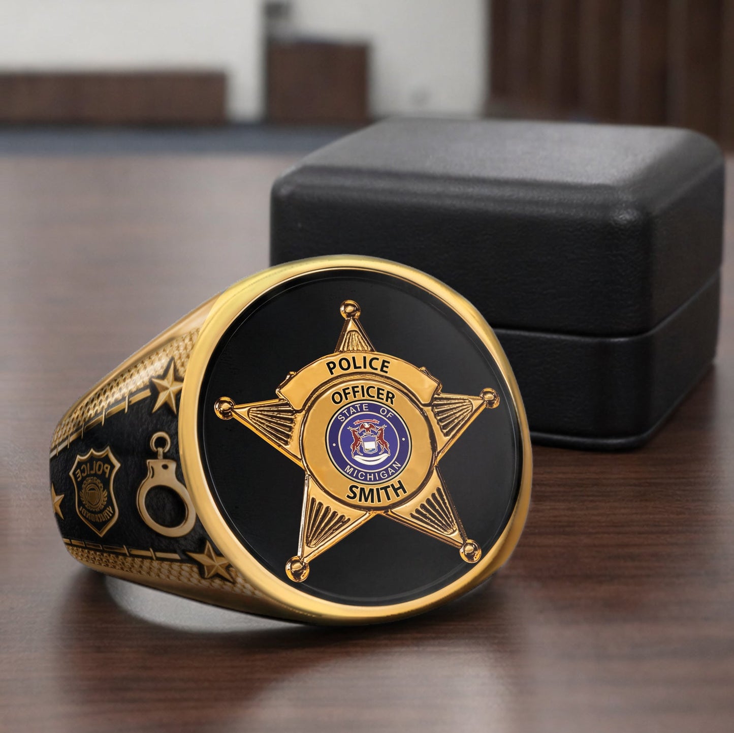 Serve & Protect - Personalized Police Officer Signet Ring