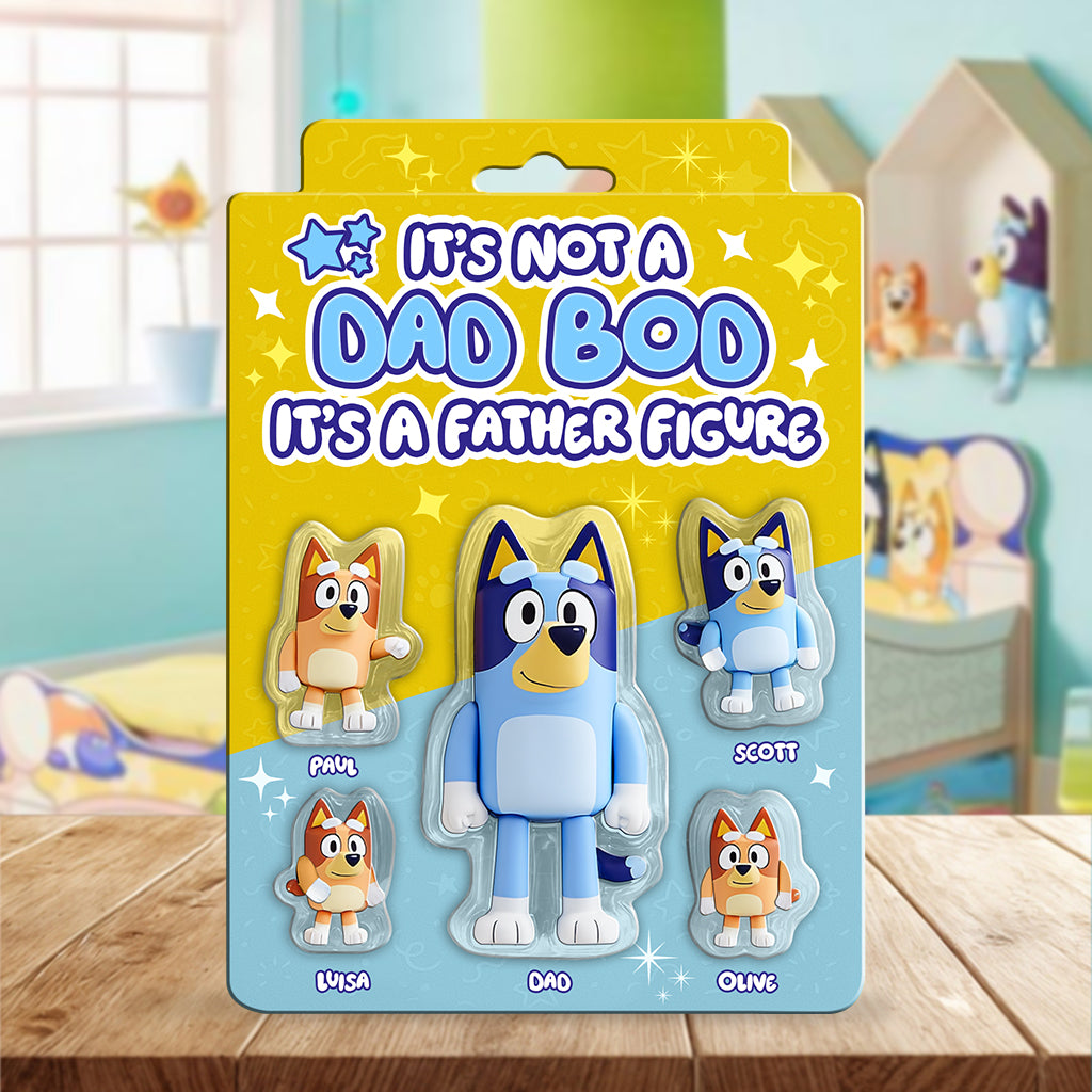 Blue Dad It's Not A Dad Bod It's A Father Figure - Personalized Blue Dog Custom Shaped Acrylic Plaque