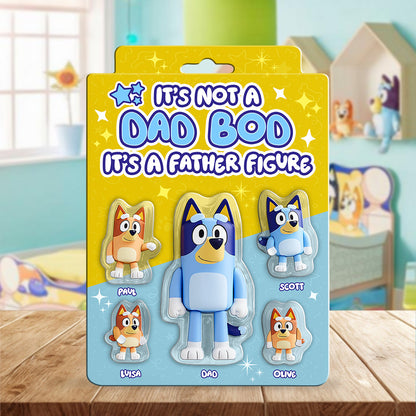 Blue Dad It's Not A Dad Bod It's A Father Figure - Personalized Blue Dog Custom Shaped Acrylic Plaque