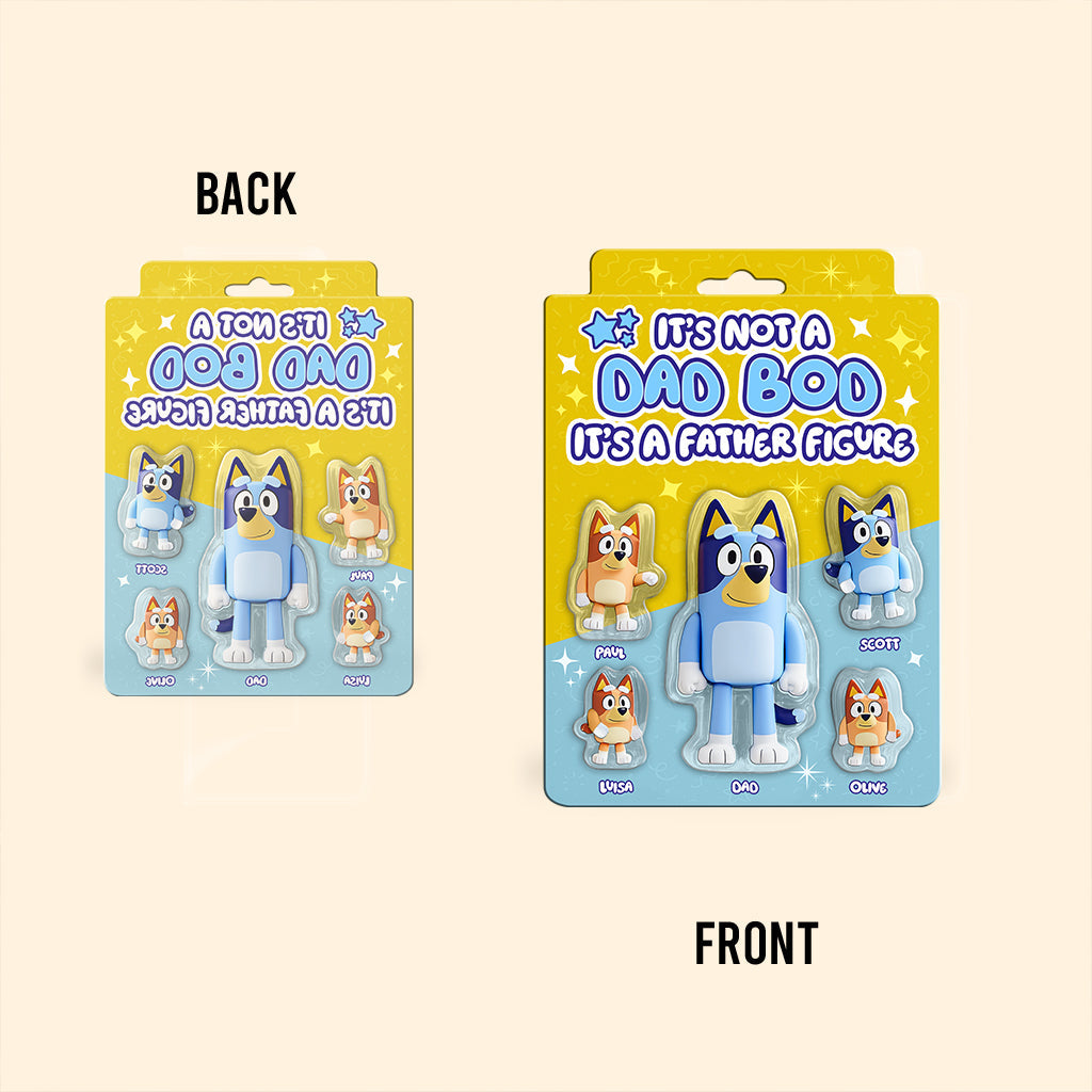 Blue Dad It's Not A Dad Bod It's A Father Figure - Personalized Blue Dog Custom Shaped Acrylic Plaque