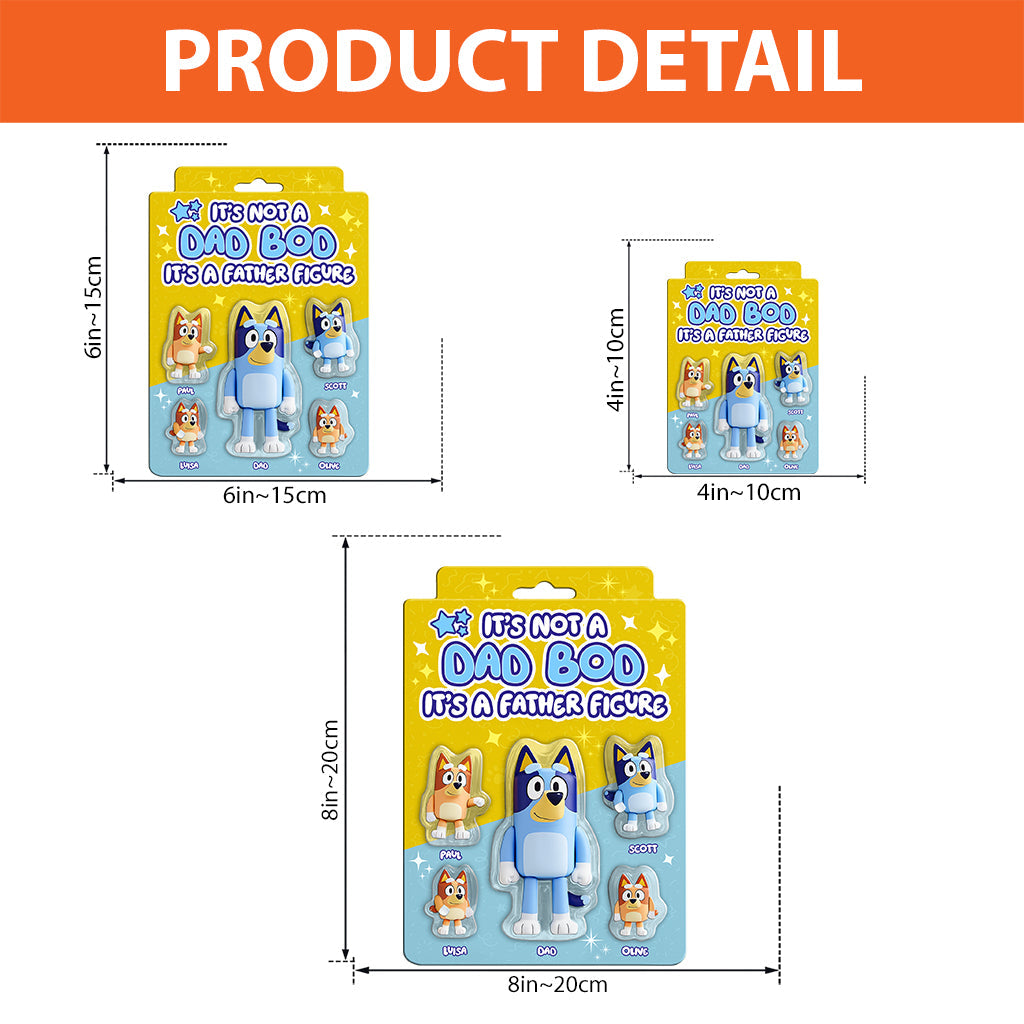 Blue Dad It's Not A Dad Bod It's A Father Figure - Personalized Blue Dog Custom Shaped Acrylic Plaque