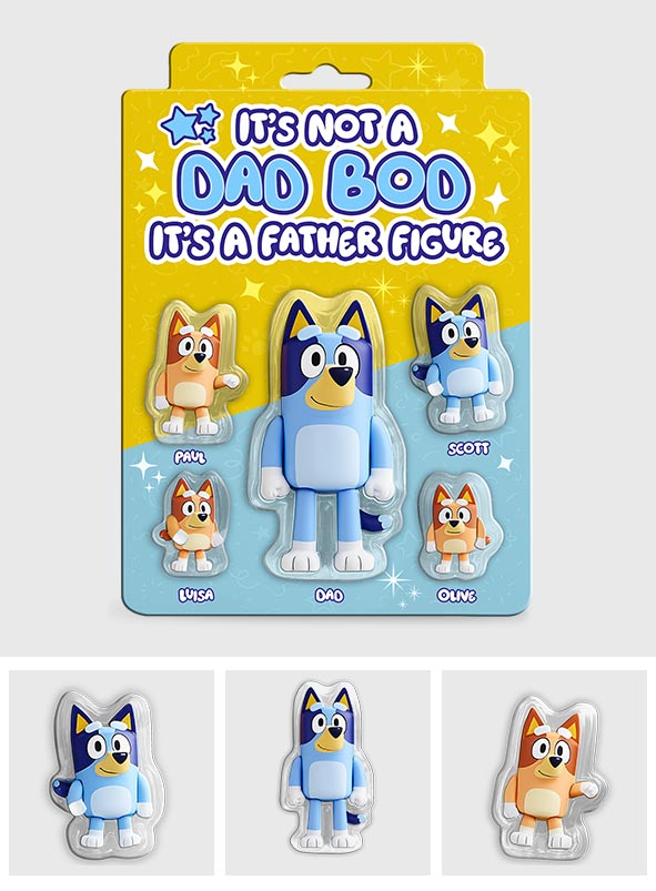 Blue Dad It's Not A Dad Bod It's A Father Figure - Personalized Blue Dog Custom Shaped Acrylic Plaque