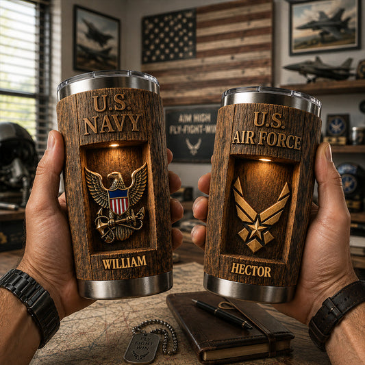 Proud Veteran - Personalized Veteran Tumbler
