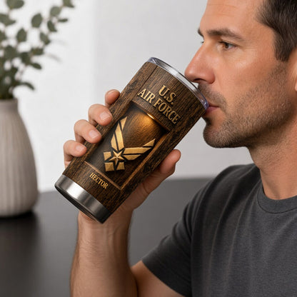 Proud Veteran - Personalized Veteran Tumbler